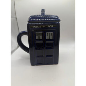 Zeon Blue Doctor Who TARDIS Ceramic Mug with Lid One Size